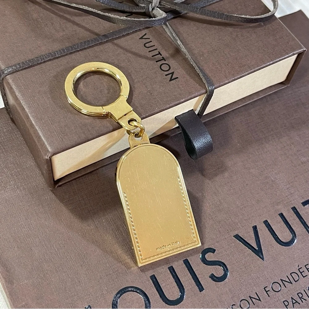 Louis Vuitton Porte-Cles Gold Luggage Tag or Bag Charm